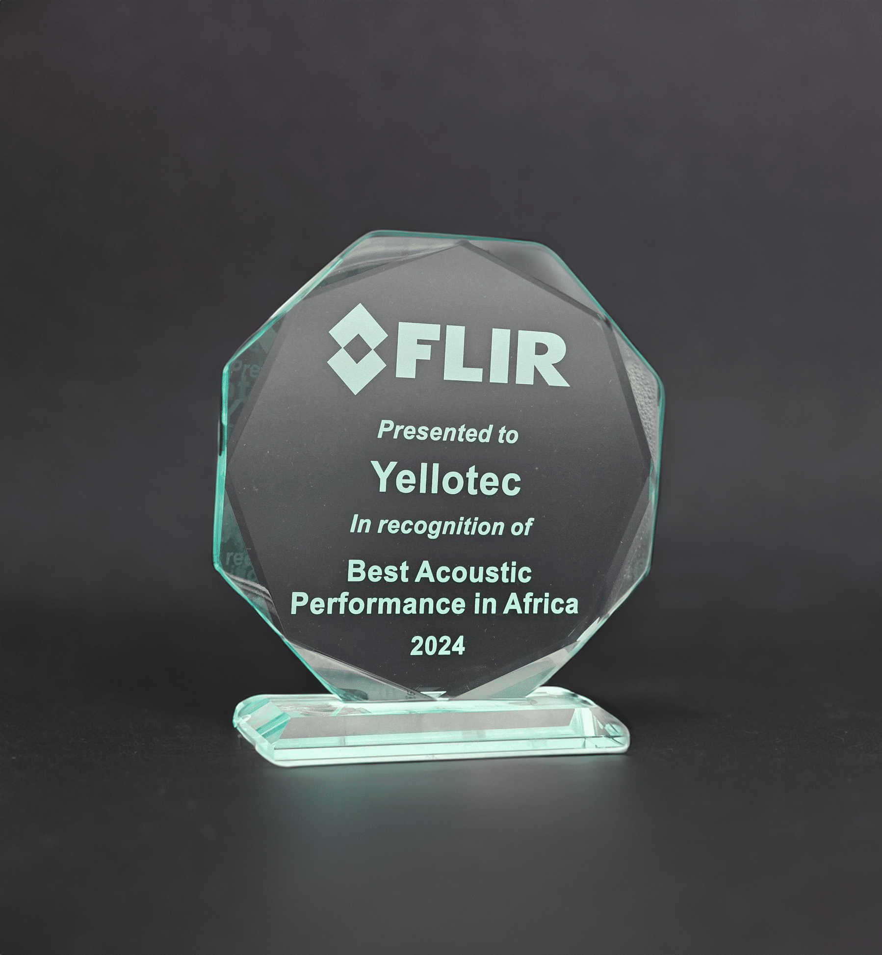 About Us 11 Yellotec FLIR Best Acoustic Performance in Africa 2024 Award